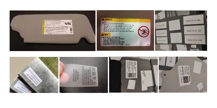 Automotive Interior & Seat Labels – High-Adhesion Fabric Labels