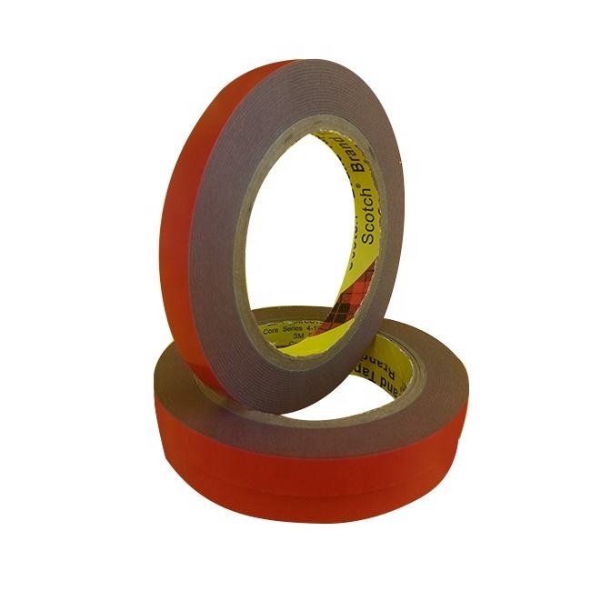 3M GT7125 Automotive Acrylic Foam Tape,Grey ,2.5mm Thickness with Red PE Liner