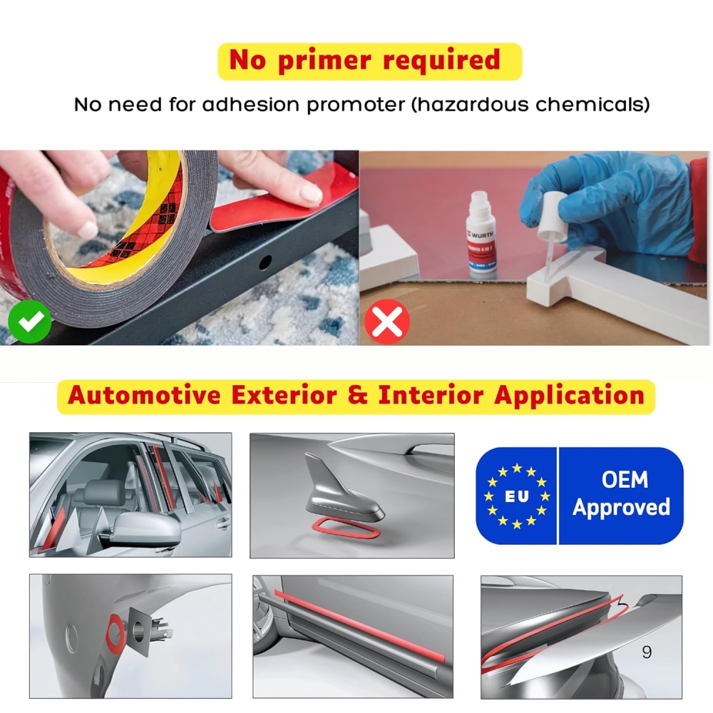 3M™ Acrylic Plus Tape PT1100  Extra Strong Double-Sided Automotive Acrylic Foam Tape