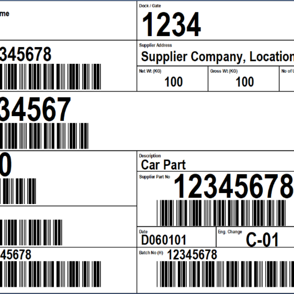 VDA-compliant labels
