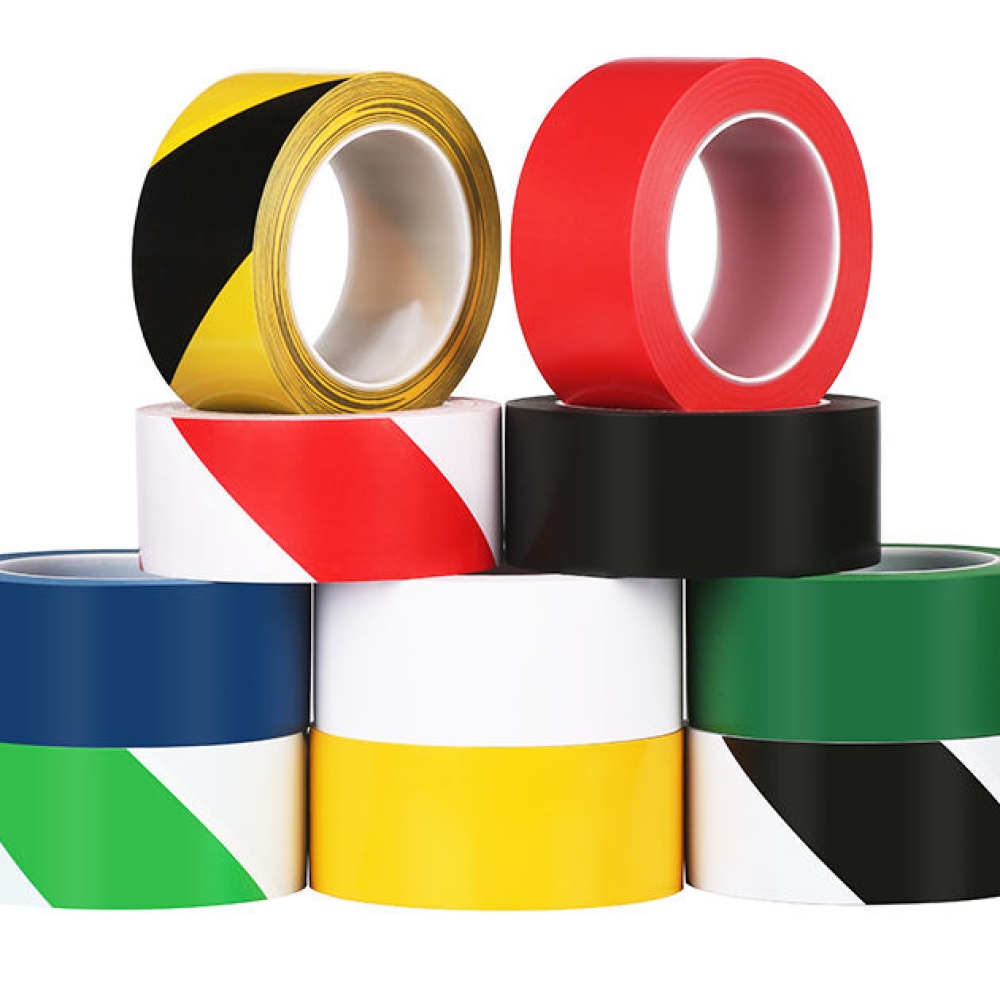 50mm*33m Striped Hazard Warning PVC Floor Marking Tape Industrial Tape