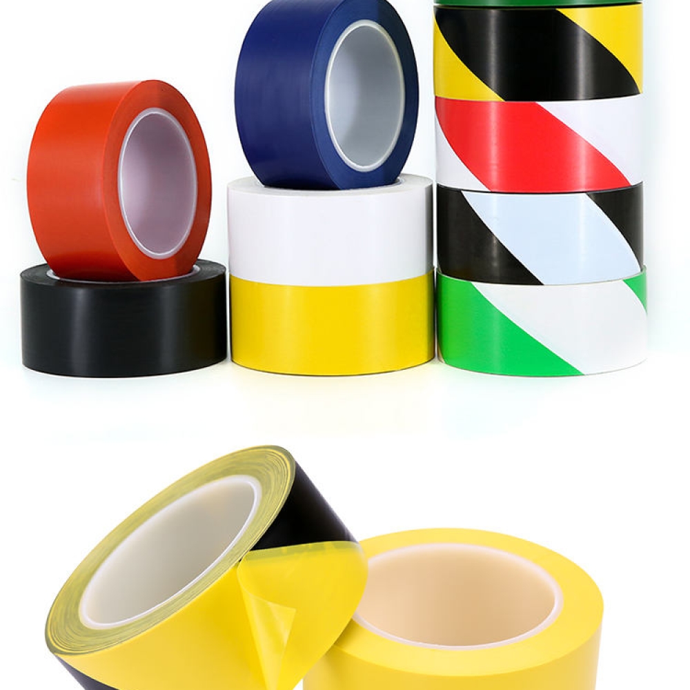 50mm*33m Striped Hazard Warning PVC Floor Marking Tape Industrial Tape