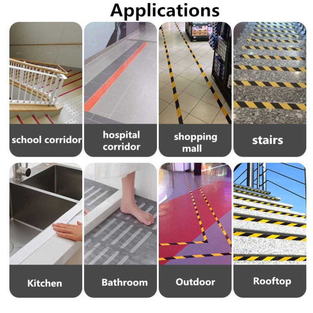 2”Width Safety-Walk Indoor/Outdoor Black Anti Slip Tape for Wet Area