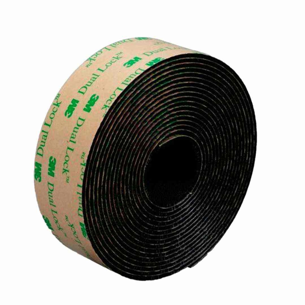 Black Self-Adhesive Eco-Friendly Low Profile Dual Lock Reclosable Fastener 3M SJ4575 1inx50yd
