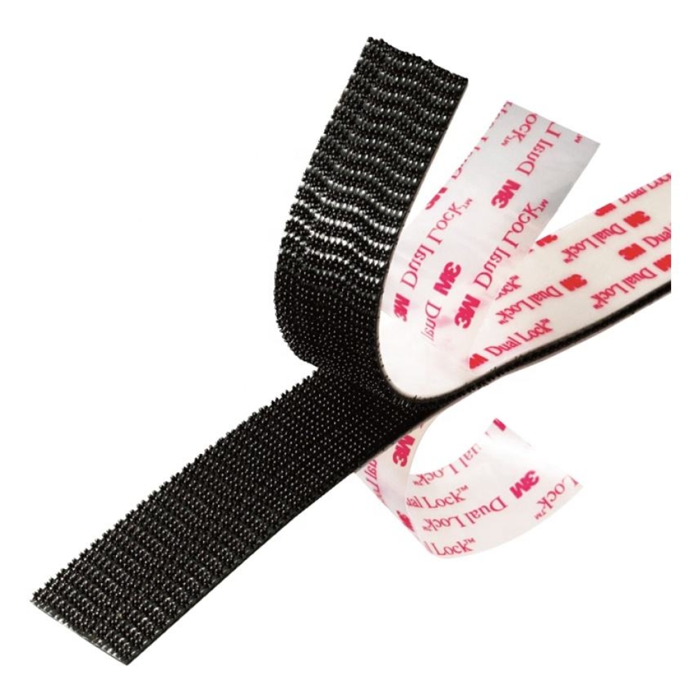 SJ3550 Black Die Cut Waterproof Dual Lock Reclosable Fastener Type 250 for Ceiling & Bag Sealing Attachment