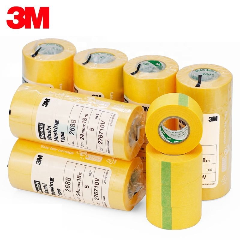 3M 2688 Japanese Flat Paper Masking Tape with Acrylic Adhesive