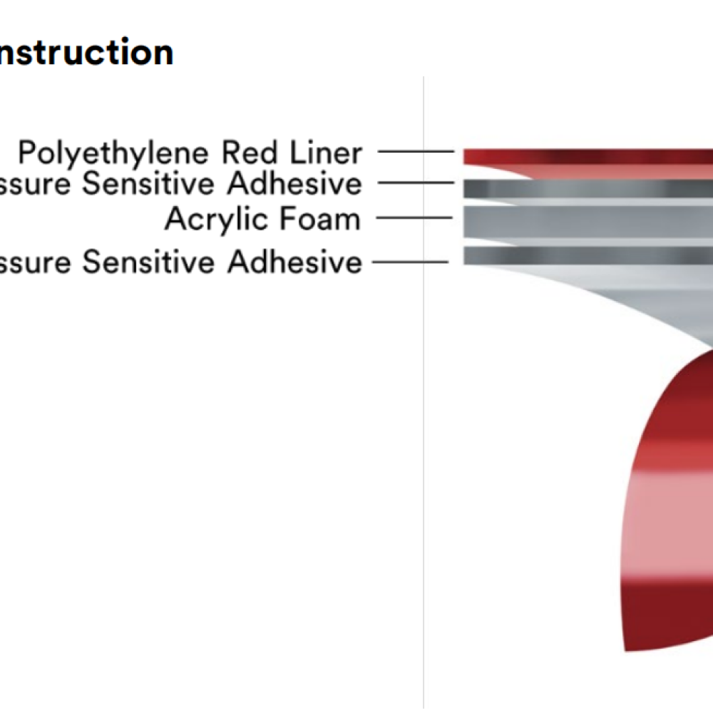 3M Double Sided Acrylic Foam Tape GT7112 ,gray ,1.2mm Thick, Use for Automoive Application