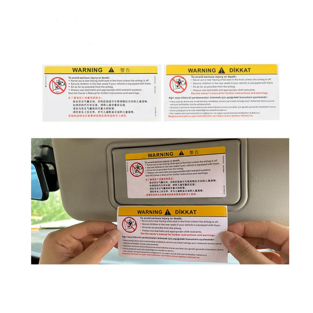 Automotive Interior & Seat Labels Sticker