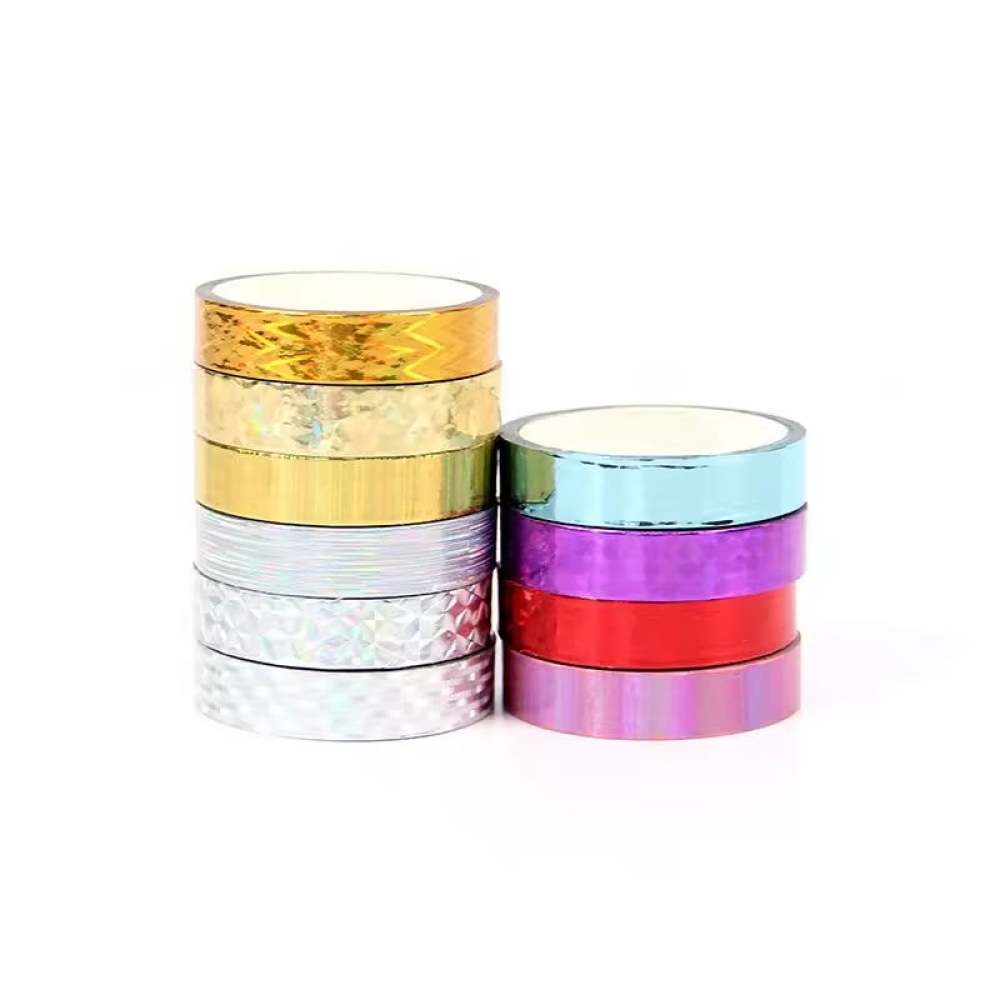 OFRX1316 Hot Sale Colorful Reflective Decorative Tape Bopp Eye-catching Colorful Decoration Adhesive Paper & Film