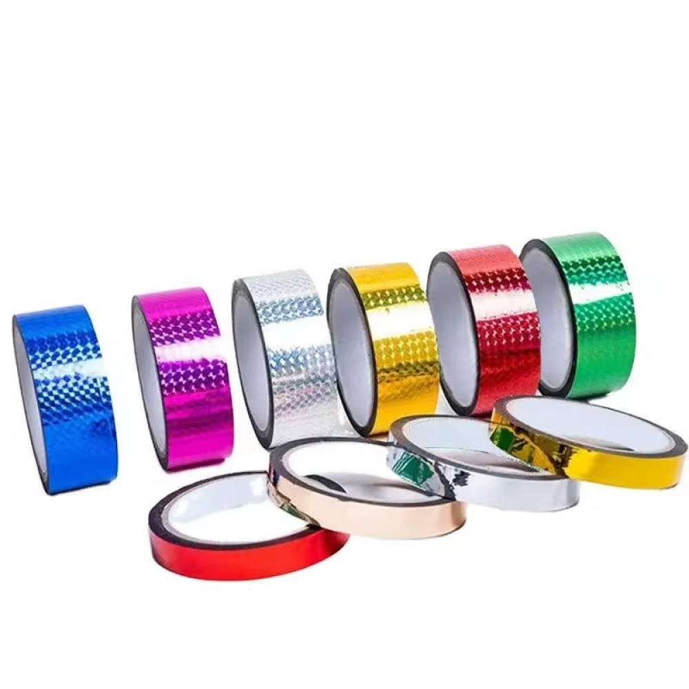 OFRX1316 Hot Sale Colorful Reflective Decorative Tape Bopp Eye-catching Colorful Decoration Adhesive Paper & Film