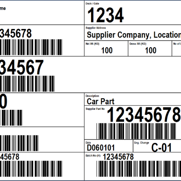 VDA-compliant labels