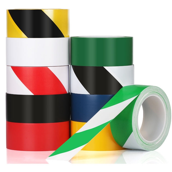 50mm*33m Striped Hazard Warning PVC Floor Marking Tape Industrial Tape