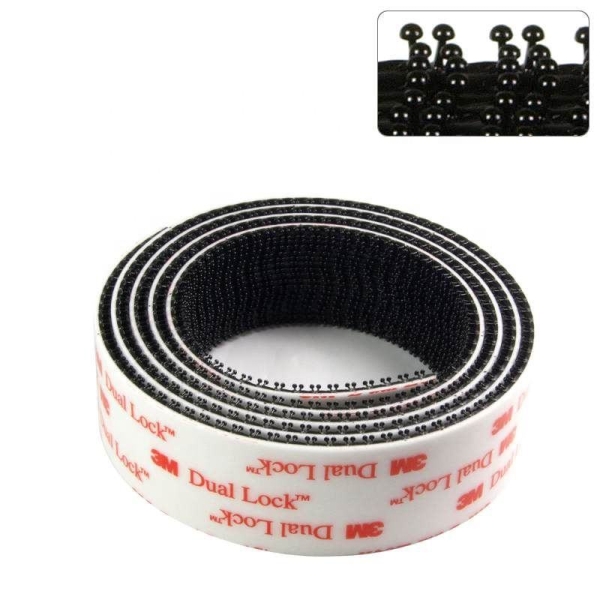 SJ3551 Double Sided Acrylic Die Cut Waterproof Warning 1 Inch Wide Reclosable Self Locking Hook and for Tape