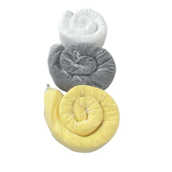 Industrial Control White Grey Yellow Anti-Spill Eco Friendly Oil Absorbent Sock